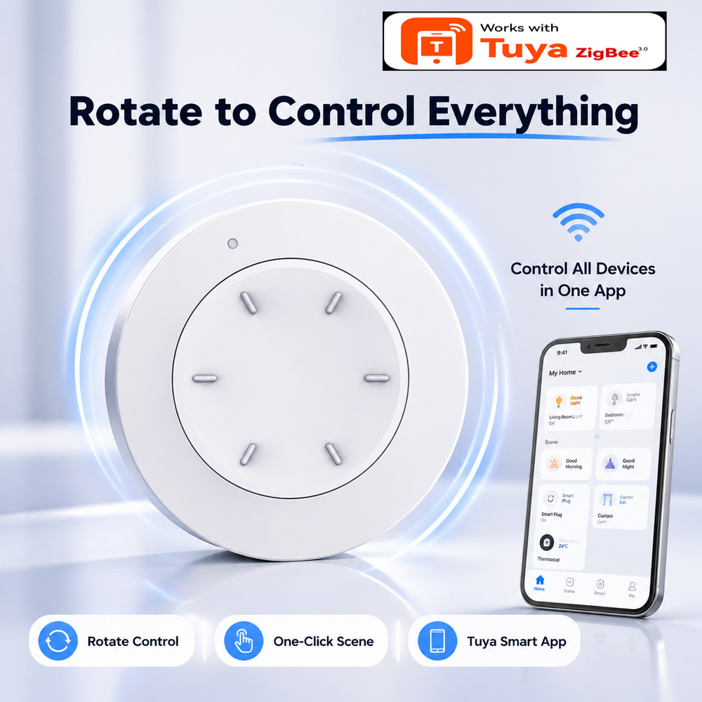 Smart ZigBee Knob Switch Work  - Home Automation Ideas recension och pris